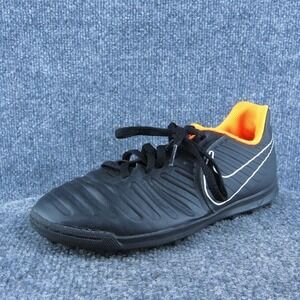 Nike Boys Indoor Soccer Shoes Athletic Black Synthetic Lace Up Size Y‎ 6 Medium